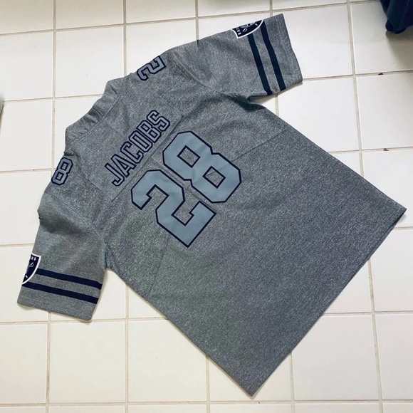 Retl$170 Lg New Raiders top Jersey silver - Picture 1 of 3